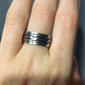 Stainless Steel Spinner Fidget Ring